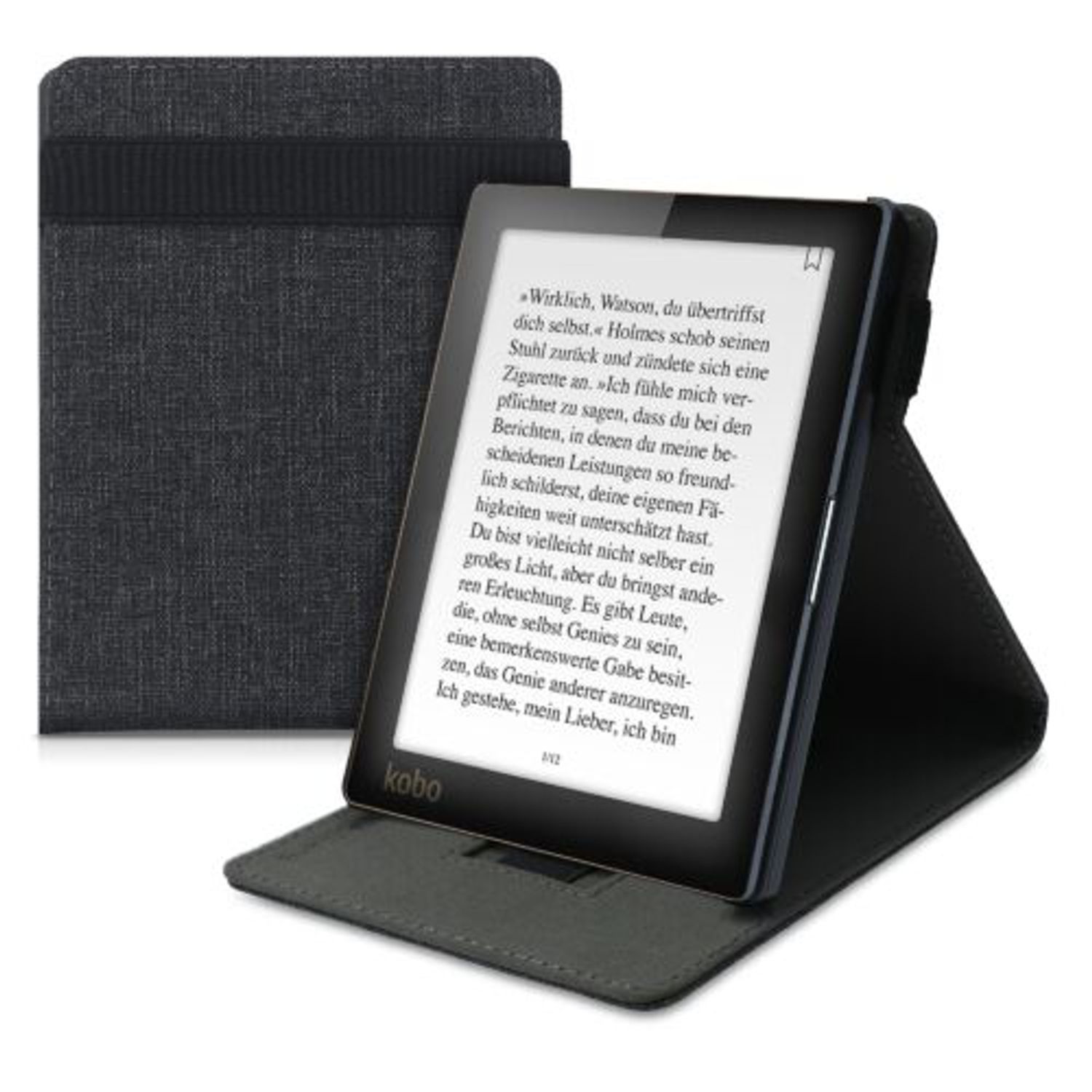 Husa pentru Kobo Aura Edition 1, Textil, Gri, 54139.01 fotografia produsului