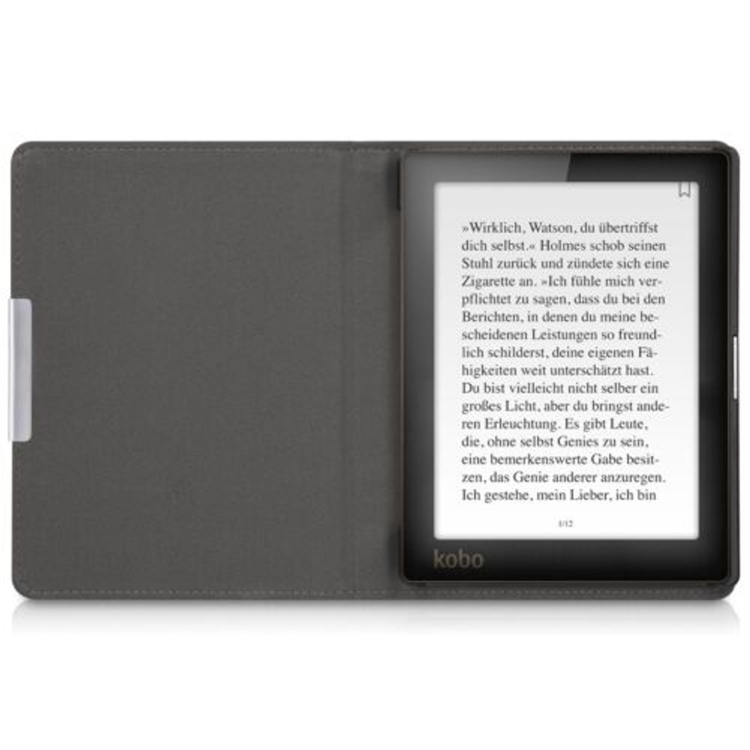 Husa pentru Kobo Aura Edition 1, Textil, Gri, 43342.22 fotografia produsului View 8 L
