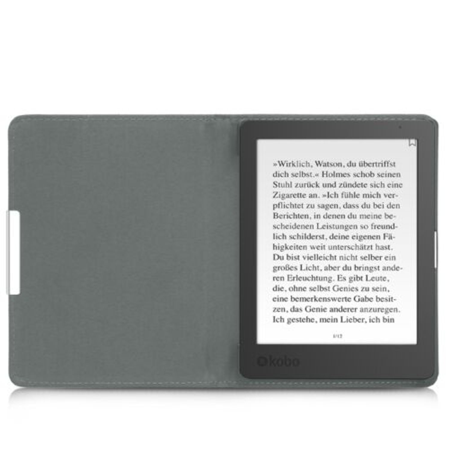 Husa pentru Kobo Aura Edition 1, Textil, Gri, 43342.03 fotografia produsului View 8 L