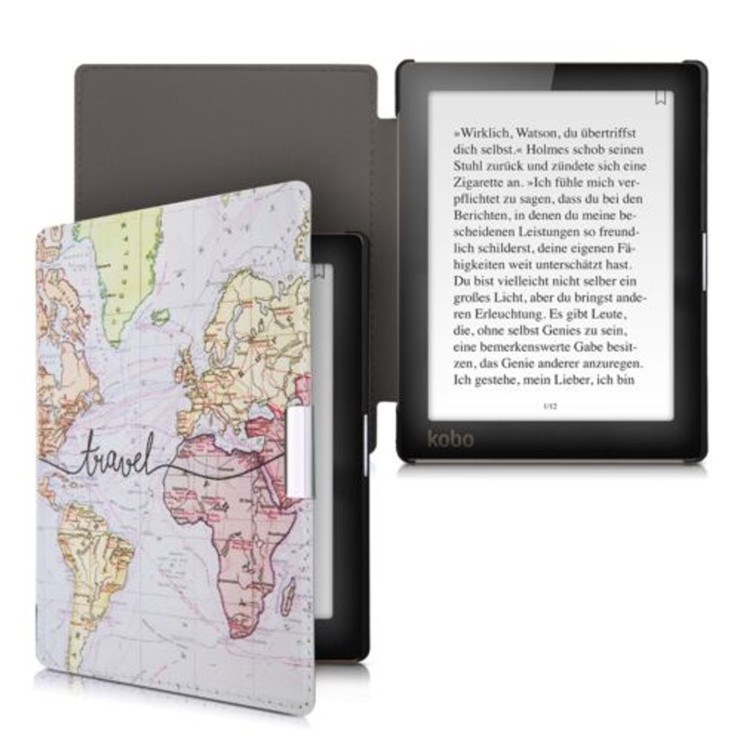 Husa pentru Kobo Aura Edition 1, Piele ecologica, Multicolor, 31484.32 fotografia produsului View 2 L