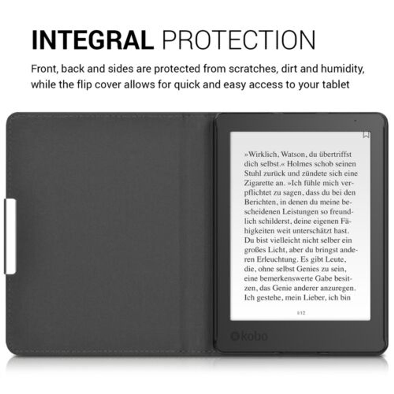 Husa pentru Kobo Aura Edition 2, Textil, Albastru, 41182.03 fotografia produsului View 3 L
