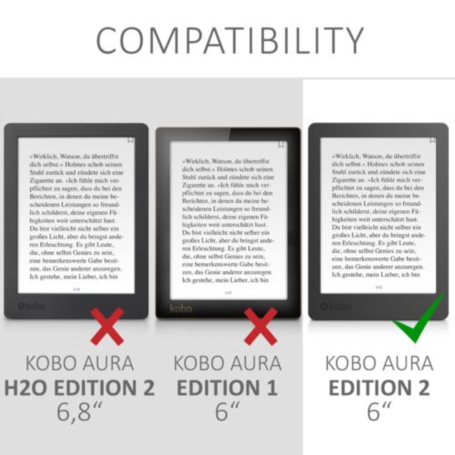 Husa pentru Kobo Aura Edition 2, Textil, Albastru, 41182.03 fotografia produsului View 5 L