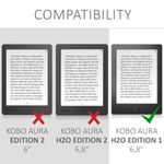 Husa pentru Kobo Aura H2O Edition 1, Textil, Gri, 50532.01 fotografia produsului View 6 S