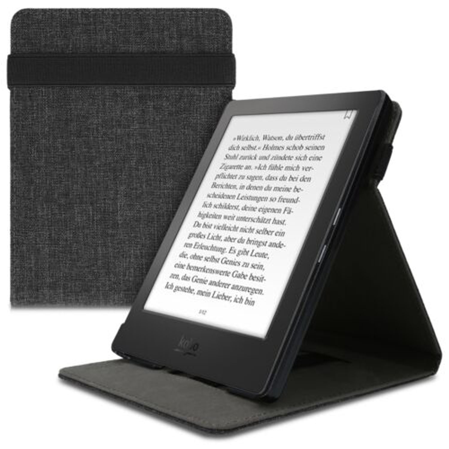 Husa pentru Kobo Aura H2O Edition 1, Textil, Gri, 50532.01 fotografia produsului