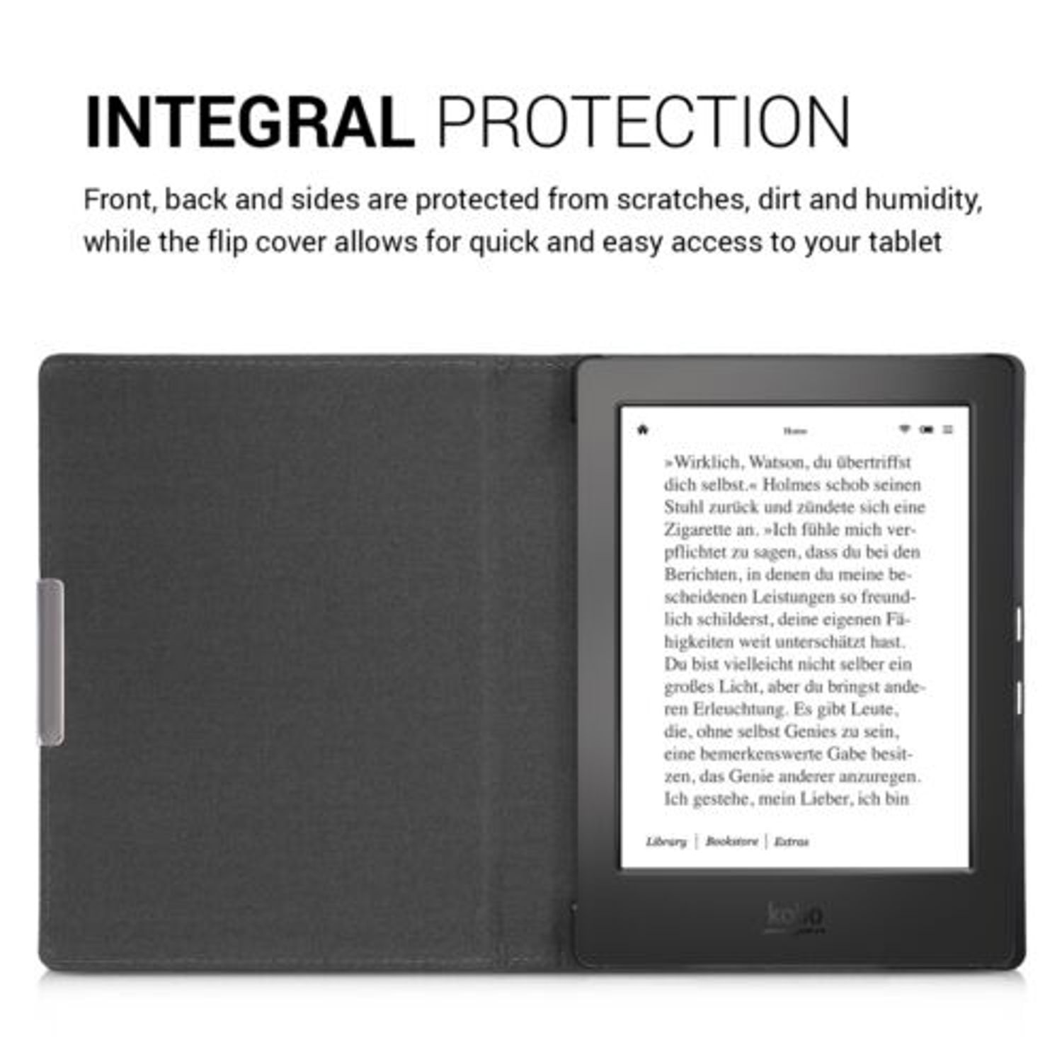 Husa pentru Kobo Aura H2O Edition 1, Textil, Rosu, 39970.20 fotografia produsului View 6 L