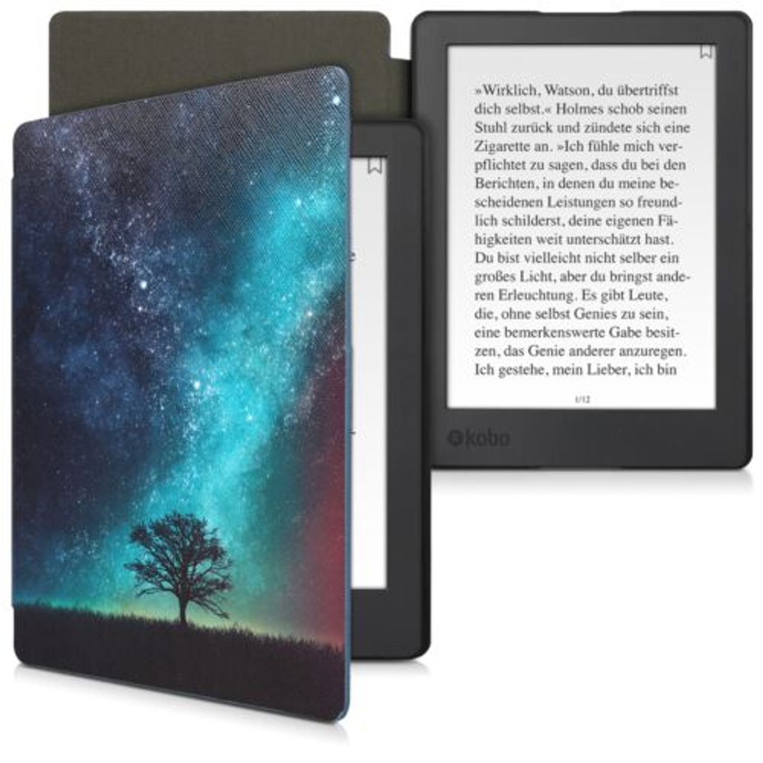 Husa pentru Kobo Aura H2O Edition 2, Piele ecologica, Multicolor, 42076.31 fotografia produsului View 2 L