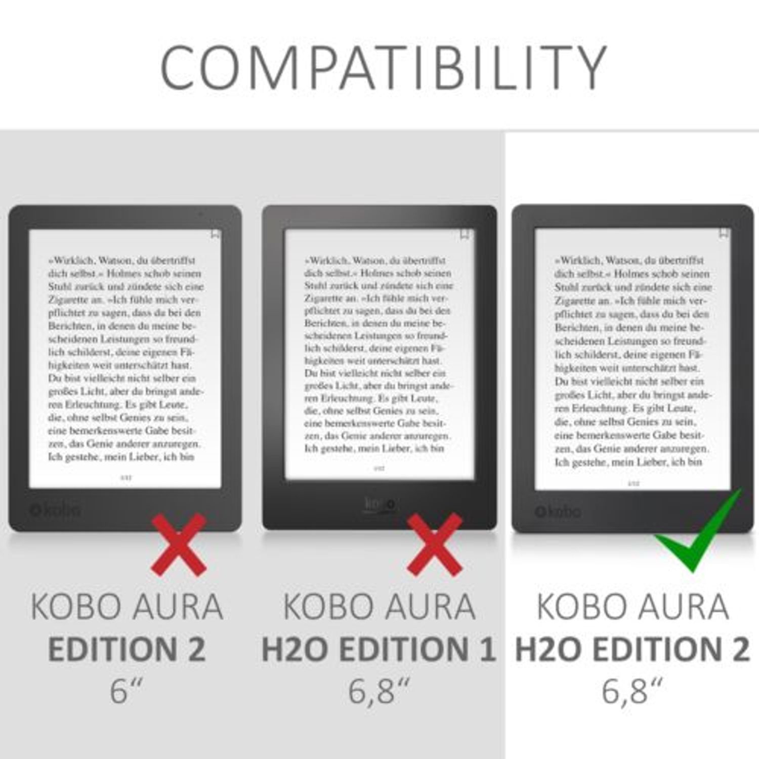 Husa pentru Kobo Aura H2O Edition 2, Piele ecologica, Multicolor, 42076.31 fotografia produsului View 6 L