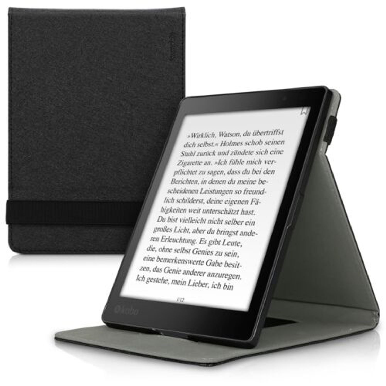 Husa pentru Kobo Aura One, Piele ecologica, Negru, 45100.01 fotografia produsului