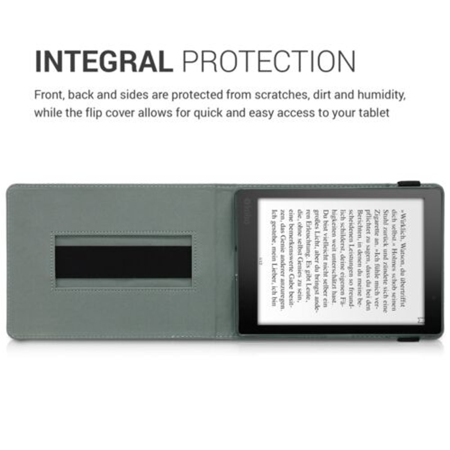Husa pentru Kobo Aura One, Piele ecologica, Negru, 45100.01 fotografia produsului View 5 L