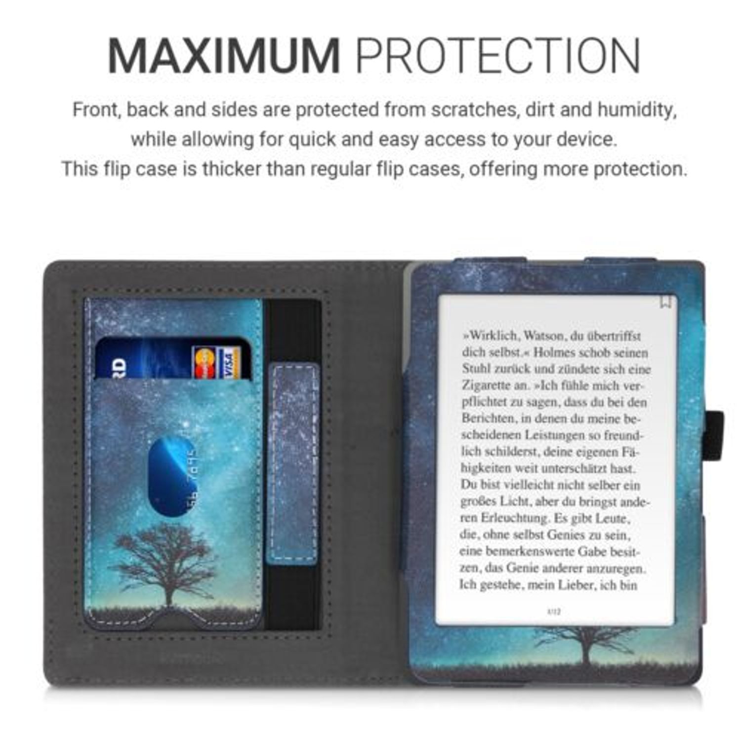 Husa pentru Kobo Clara HD, Piele ecologica, Multicolor, 52456.03 fotografia produsului View 4 L