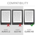 Husa pentru Kobo Clara HD, Textil, Gri, 46225.19 fotografia produsului View 6 S