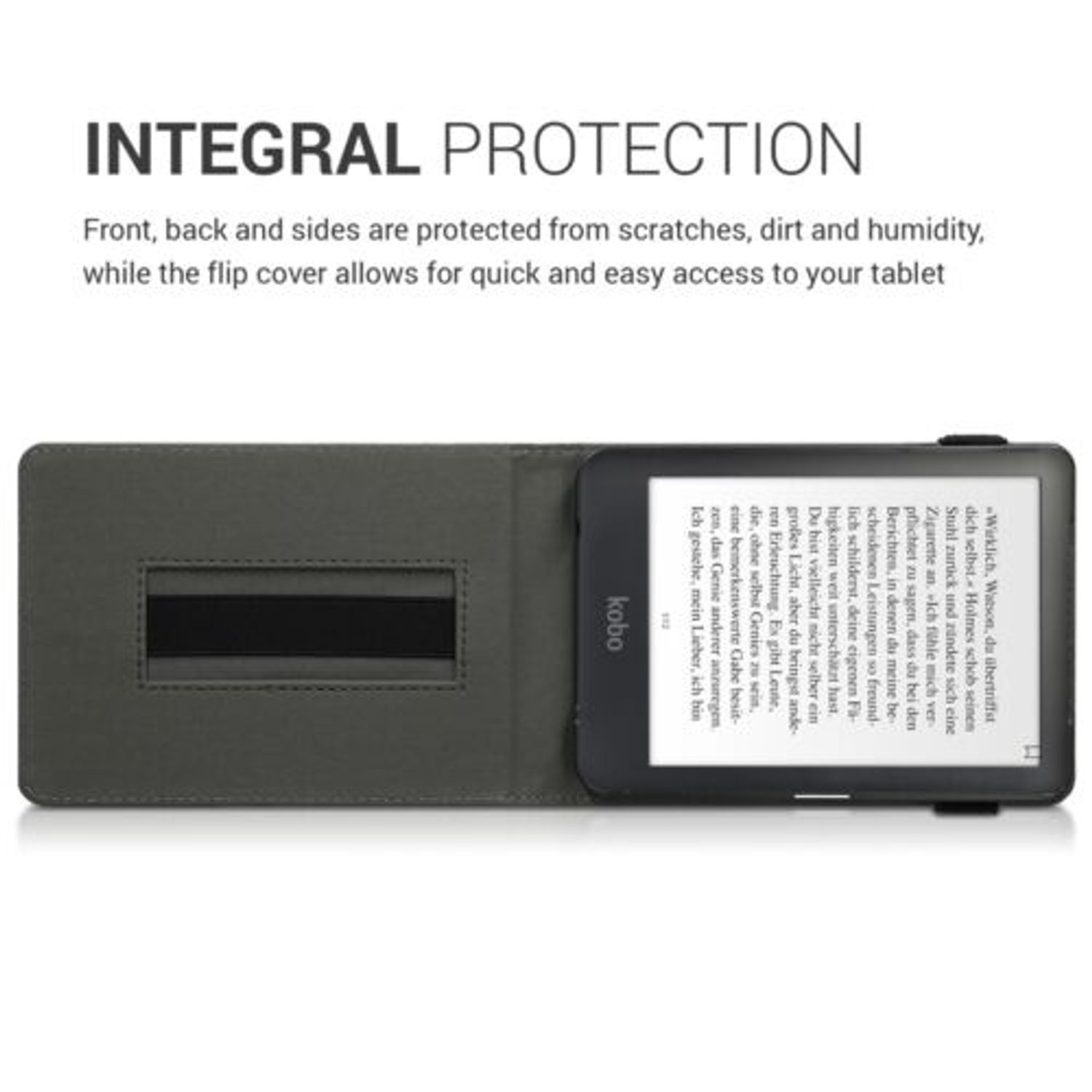 Husa pentru Kobo Clara HD, Piele ecologica, Negru, 46214.01 fotografia produsului View 5 L