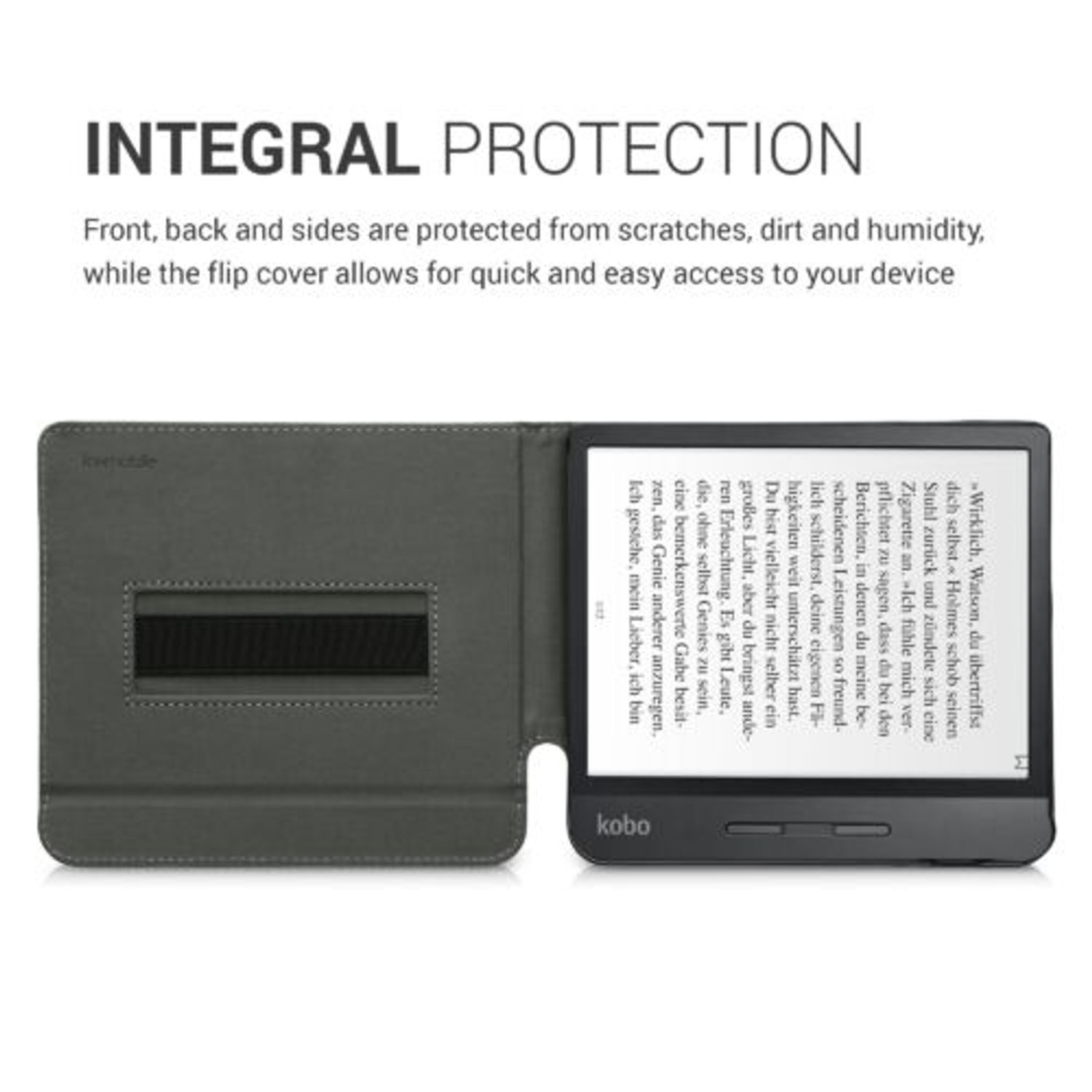 Husa pentru Kobo Libra H2O, Piele ecologica, Multicolor, 50302.09 fotografia produsului View 5 L