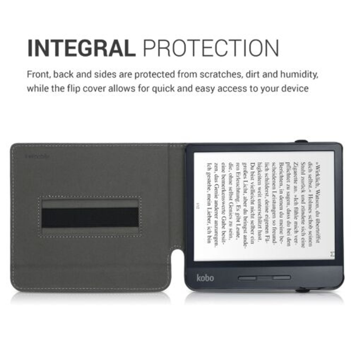 Husa pentru Kobo Libra H2O, Piele ecologica, Maro, 50302.02 fotografia produsului View 4 L