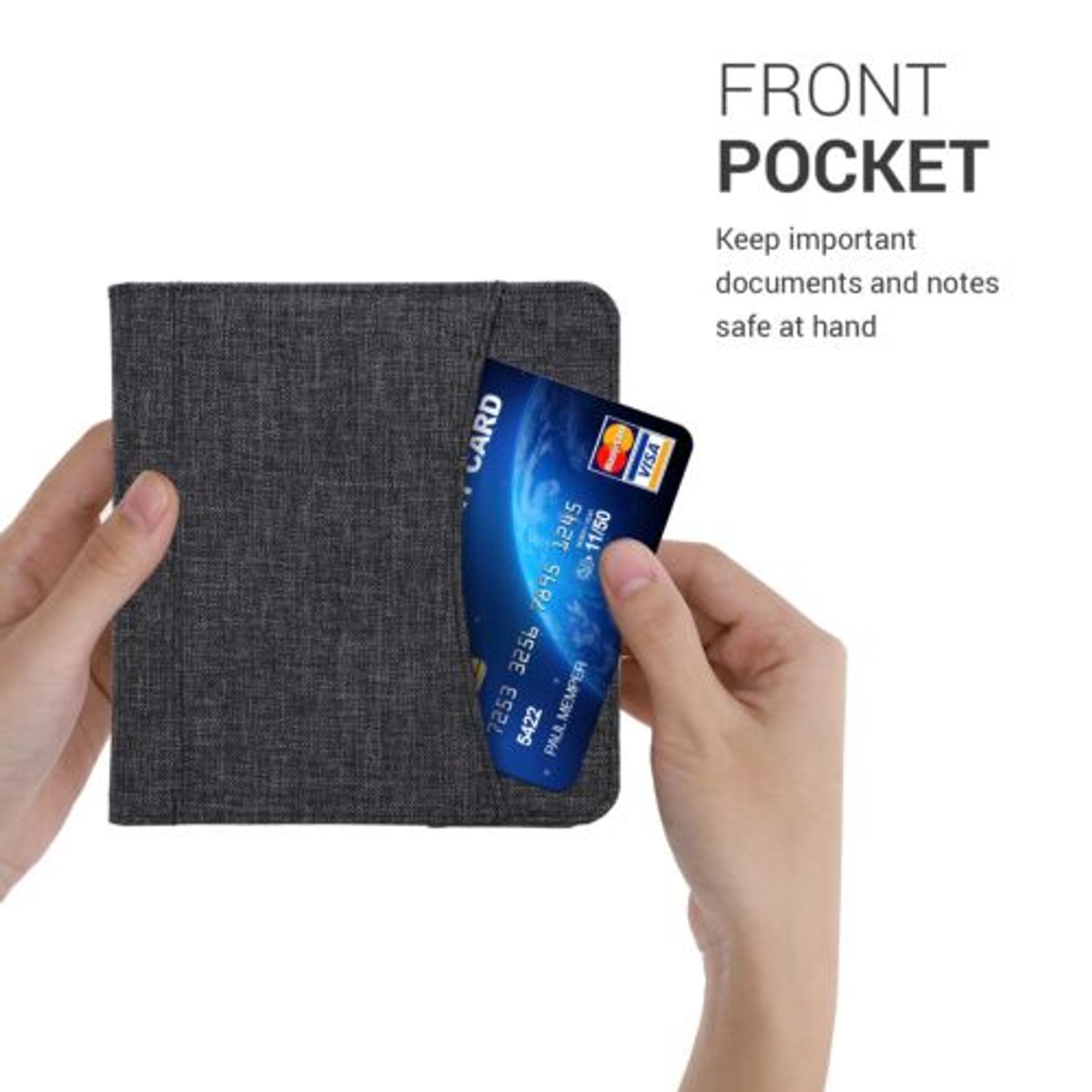 Husa pentru Kobo Libra H2O, Textil, Gri, 52977.19 fotografia produsului View 4 L