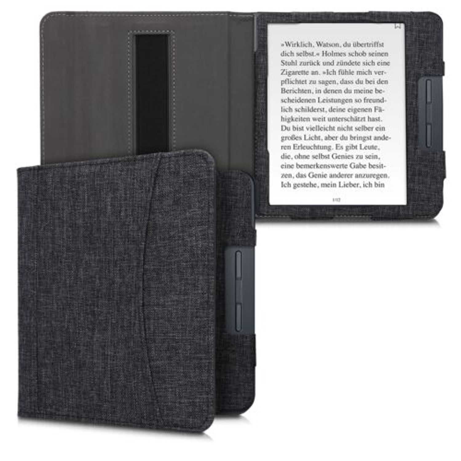 Husa pentru Kobo Libra H2O, Textil, Gri, 52977.19 fotografia produsului View 2 L