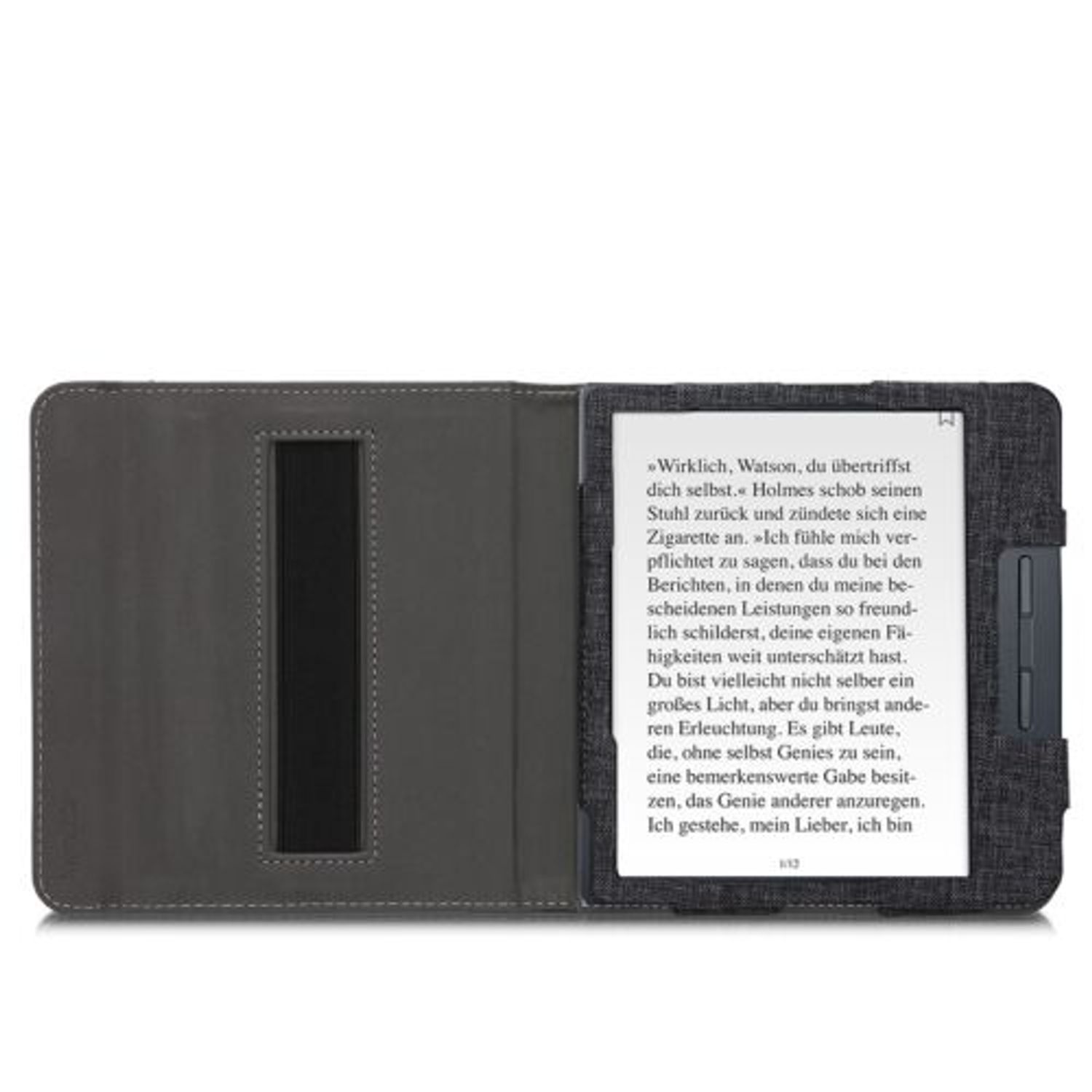 Husa pentru Kobo Libra H2O, Textil, Gri, 52977.19 fotografia produsului View 9 L
