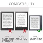 Husa pentru Kobo Libra H2O, Textil, Gri, 52977.19 fotografia produsului View 6 S