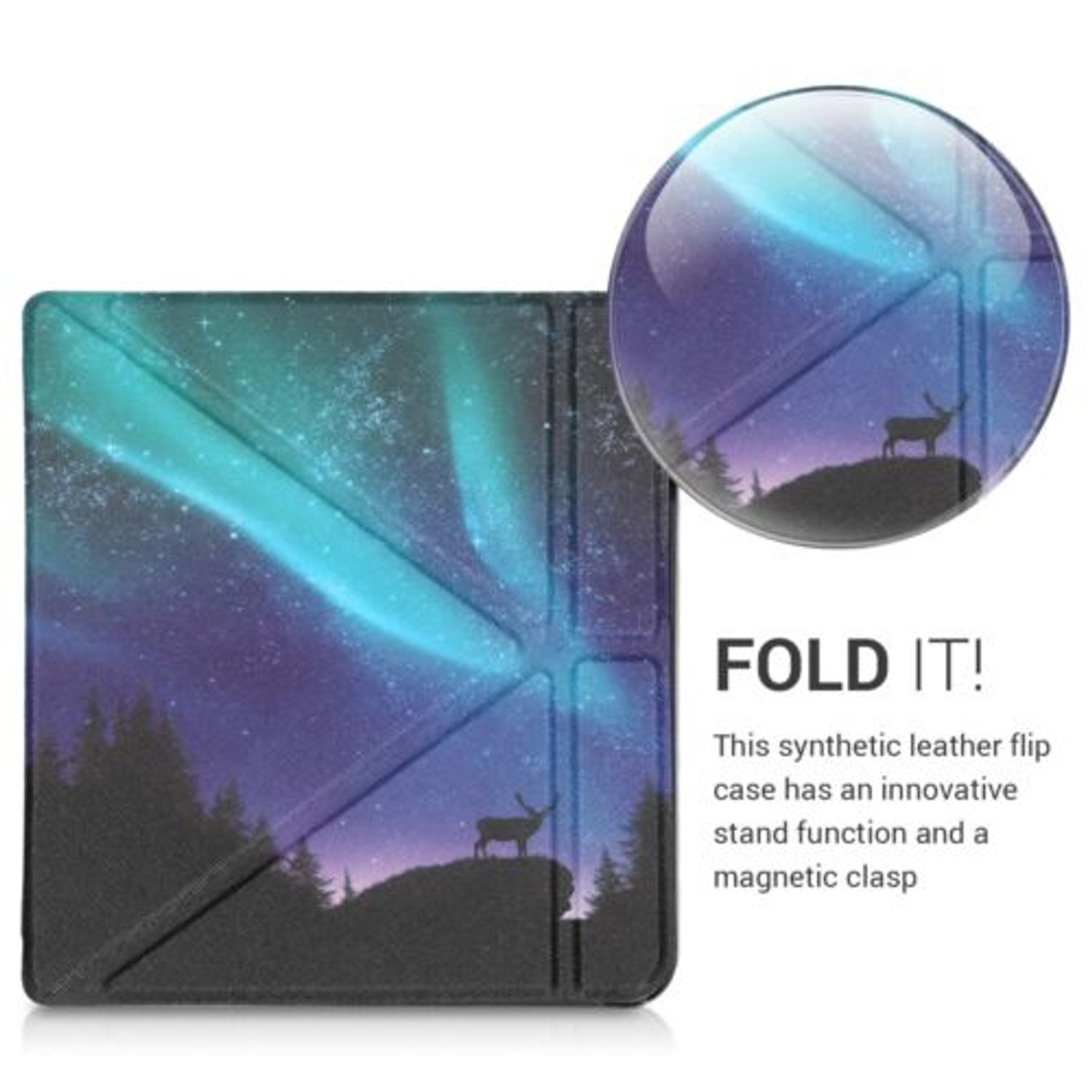 Husa pentru Kobo Libra H2O, Piele ecologica, Multicolor, 50540.11 fotografia produsului View 3 L