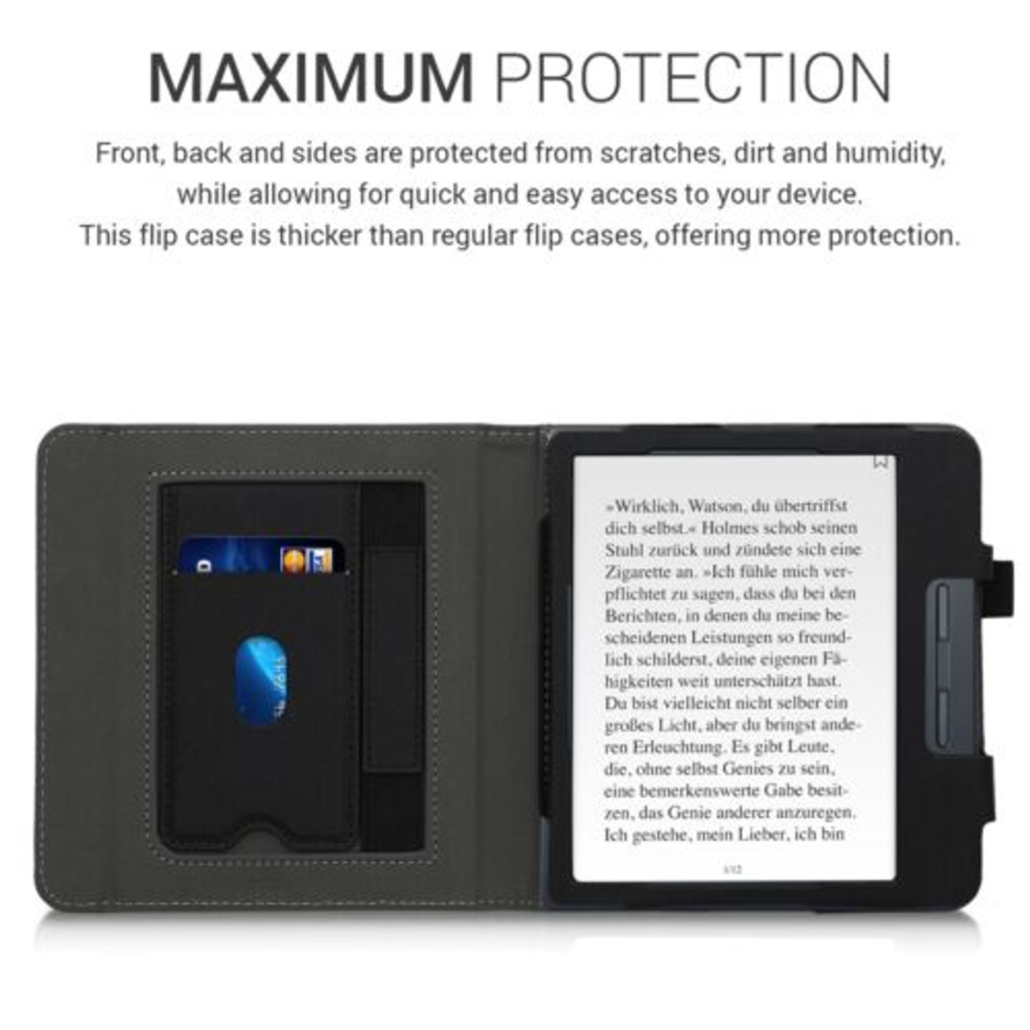 Husa pentru Kobo Libra H2O, Piele ecologica, Alb, 50319.04 fotografia produsului View 4 L