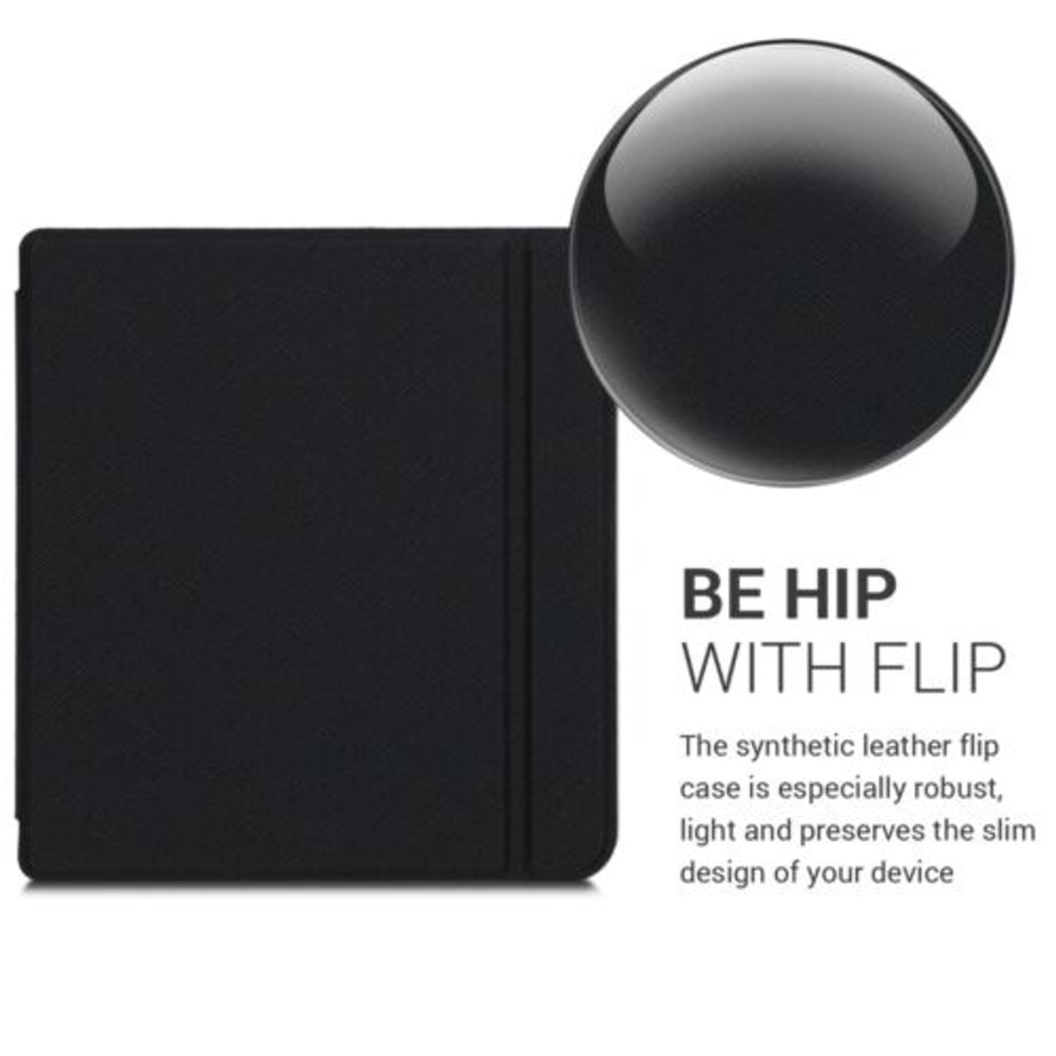 Husa pentru Kobo Libra H2O, Piele ecologica, Negru, 50541.01 fotografia produsului View 3 L