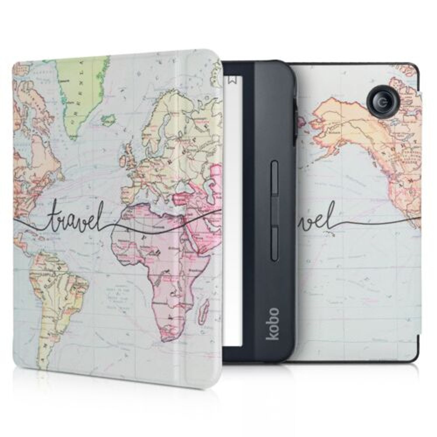 Husa pentru Kobo Libra H2O, Piele ecologica, Multicolor, 50300.05 fotografia produsului