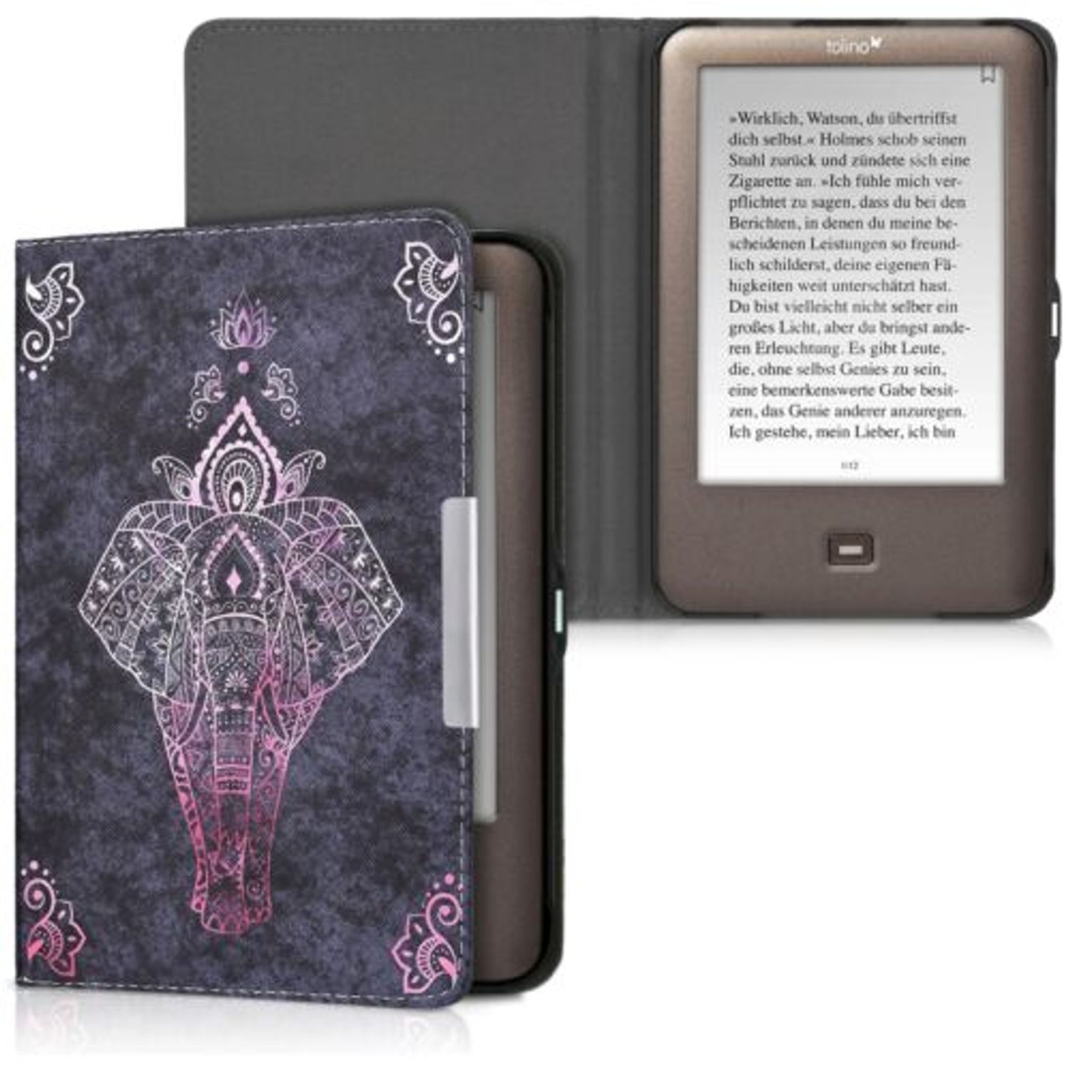 Husa pentru Tolino Shine, Piele ecologica, Multicolor, 28120.26 fotografia produsului View 2 L