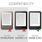 Husa pentru Tolino Shine 2 HD, Textil, Gri, 36167.19 fotografia produsului View 6 S