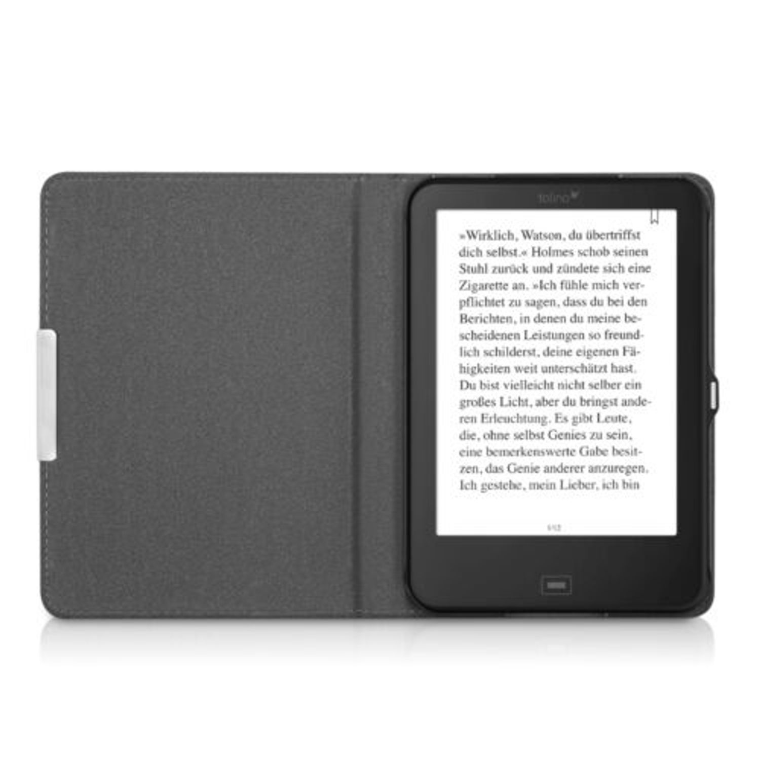 Husa pentru Tolino Shine 2 HD, Textil, Gri, 36167.19 fotografia produsului View 8 L