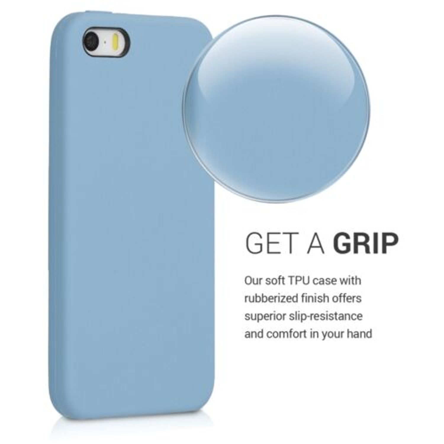 Husa pentru Apple iPhone 5/iPhone 5s/iPhone SE, Silicon, Albastru, 42766.161 fotografia produsului View 4 L