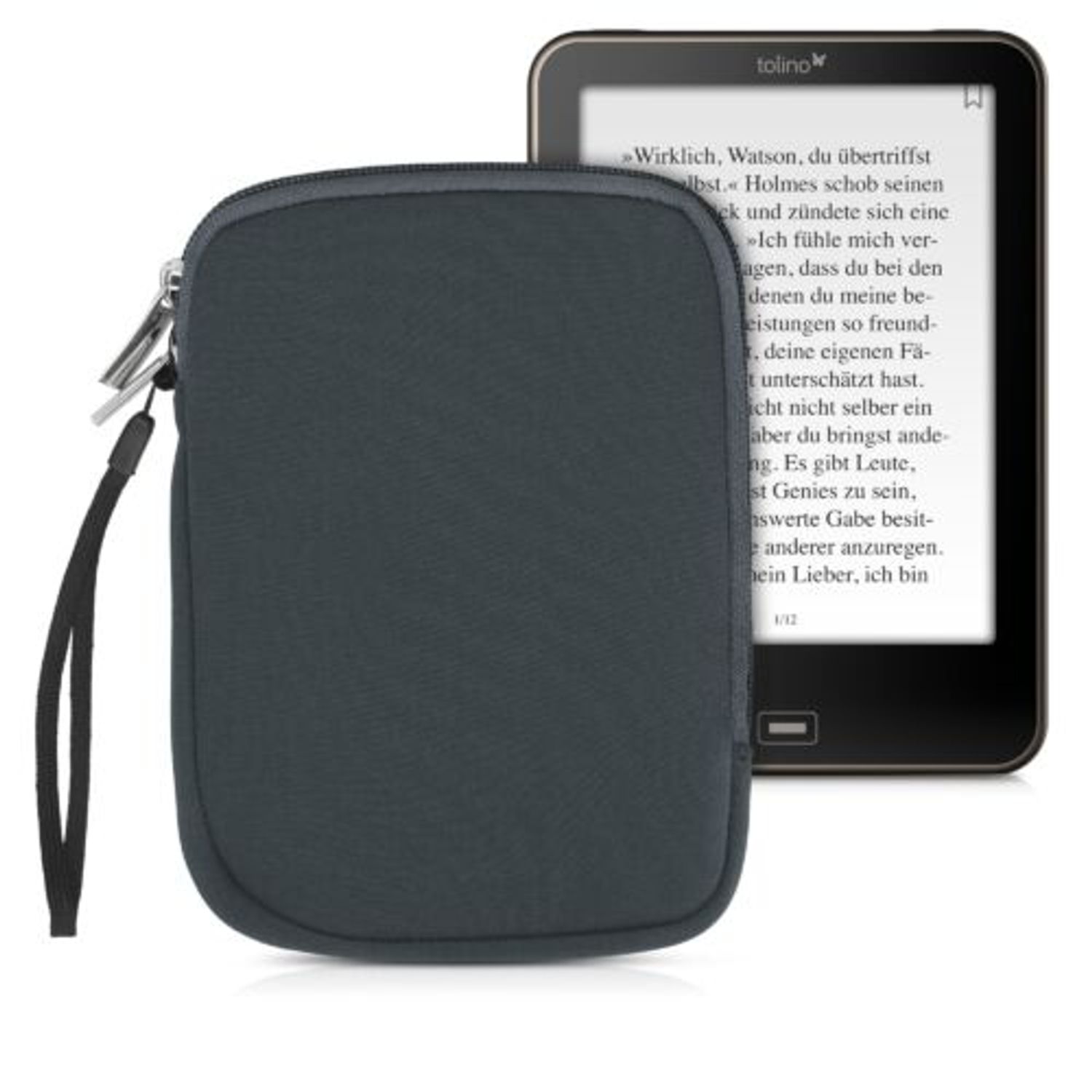 Husa universala pentru eBook reader, Textil, Gri, 50334.22 fotografia produsului