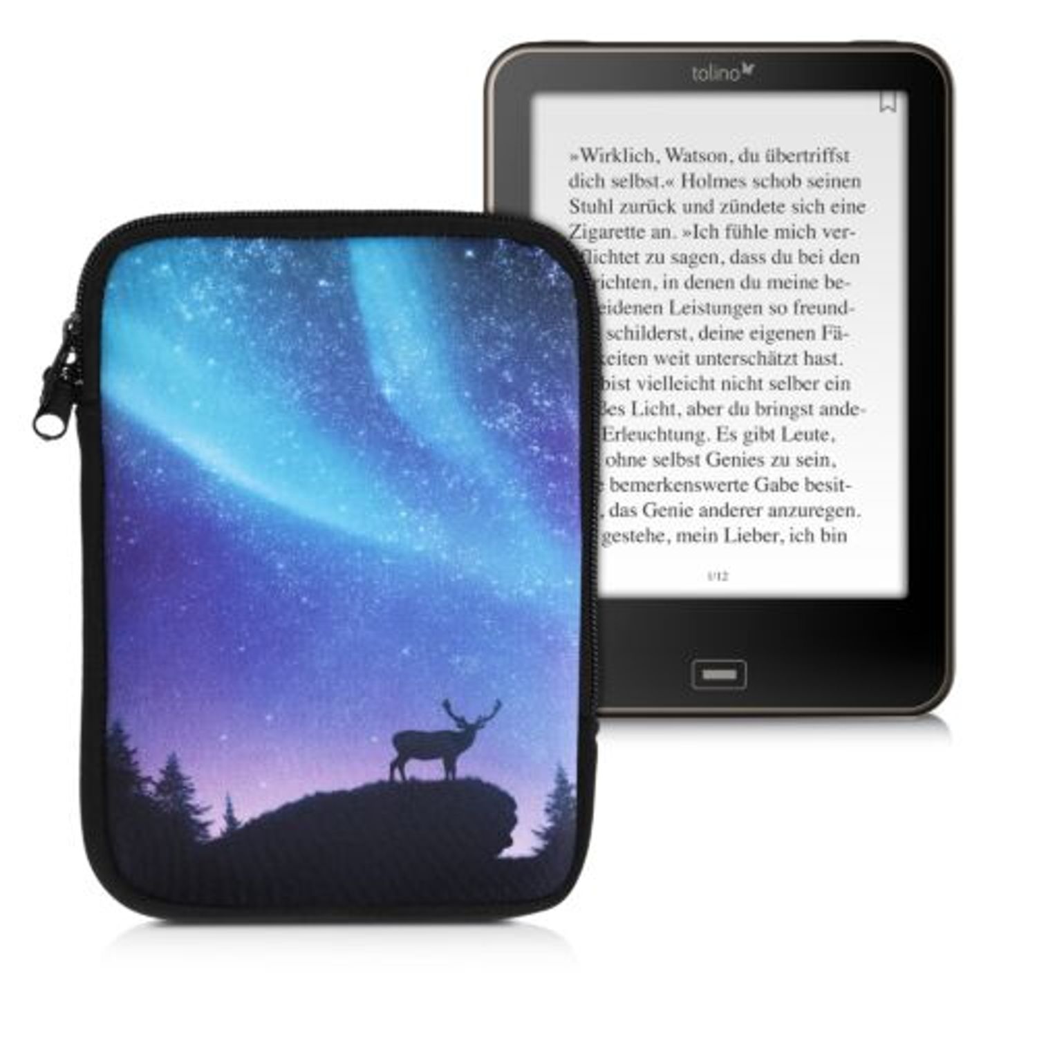 Husa universala pentru eBook reader, Textil, Multicolor, 50335.04 fotografia produsului