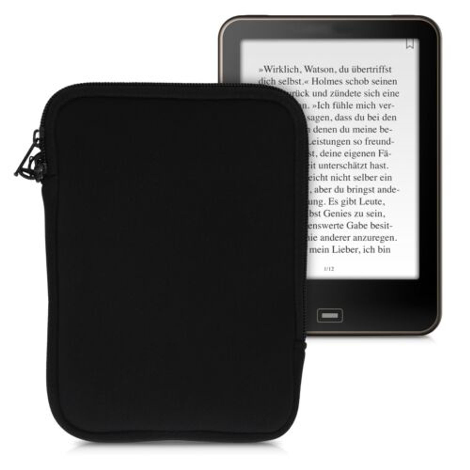 Husa universala pentru eBook reader, Textil, Negru, 50334.01 fotografia produsului