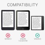 Husa pentru Tolino Vision 5, Textil, Gri, 51684.19 fotografia produsului View 6 S