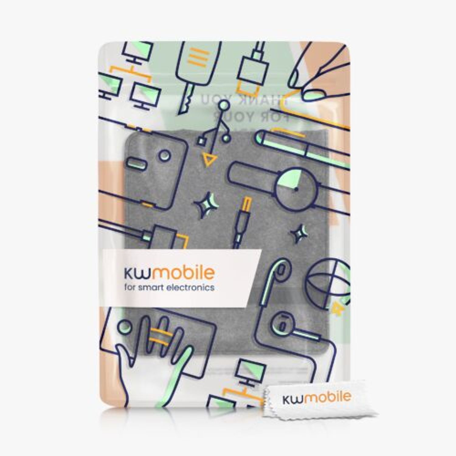 Husa pentru Tolino Vision 5, Textil, Gri, 51684.19 fotografia produsului View 7 L