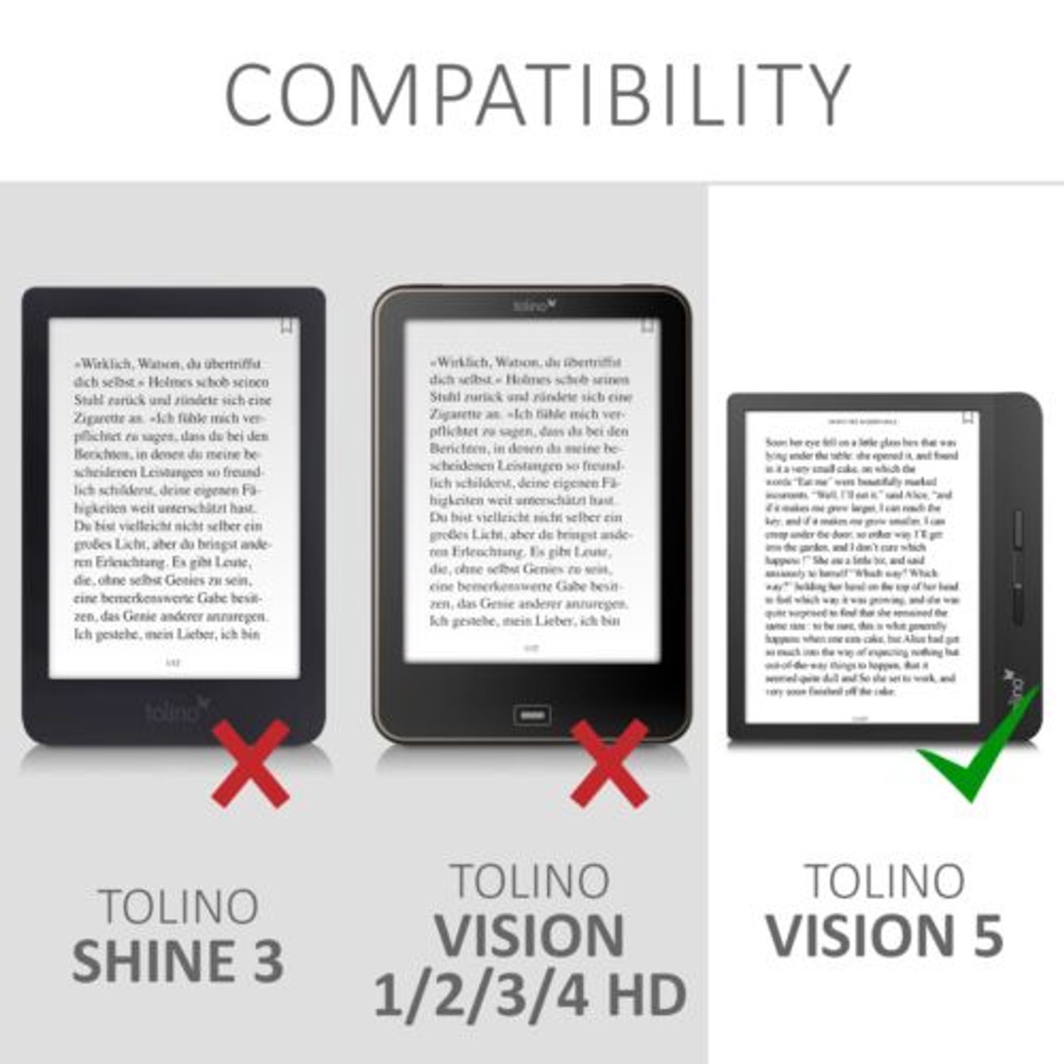 Husa pentru Tolino Vision 5, Piele ecologica, Multicolor, 50899.02 fotografia produsului View 6 L
