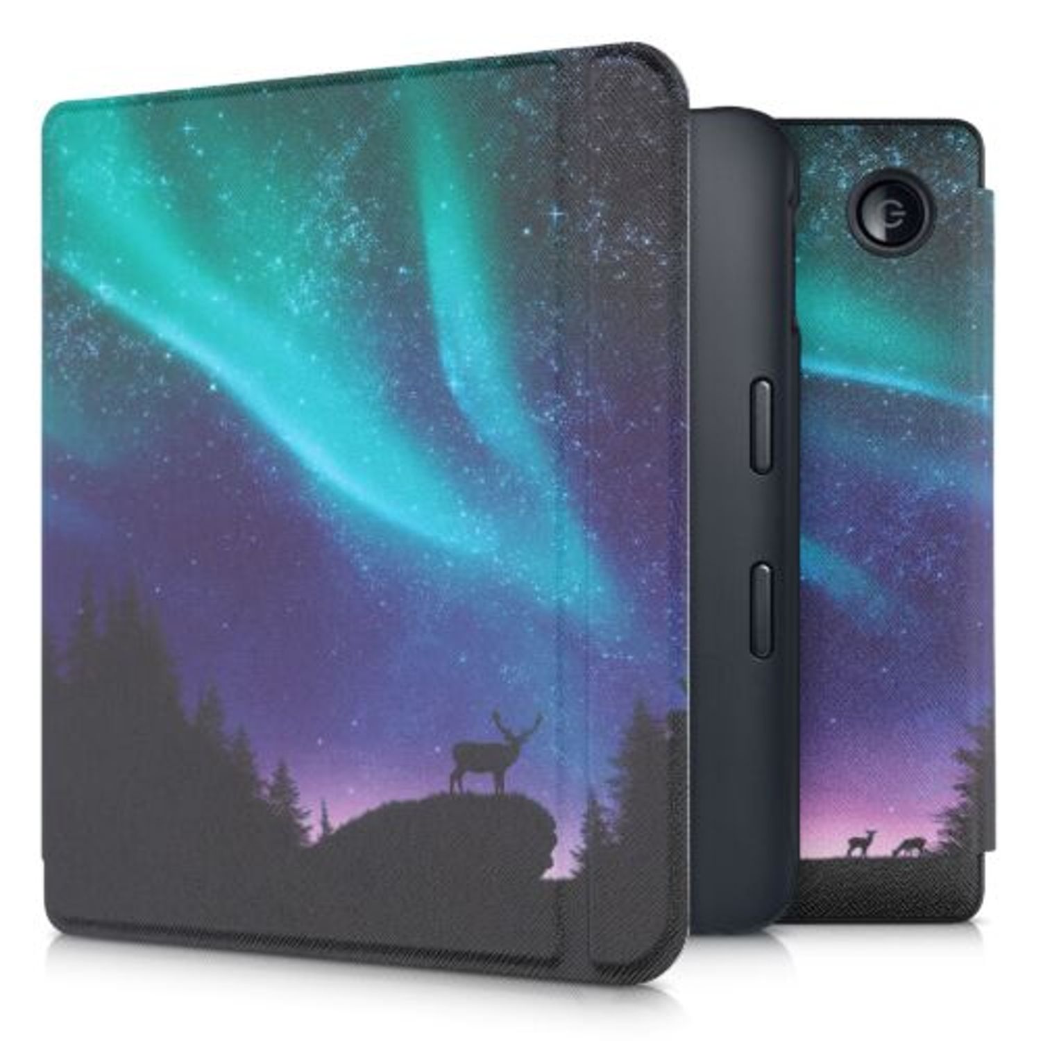 Husa pentru Kobo Libra 2, Piele ecologica, Multicolor, Kwmobile, 56575.07 fotografia produsului