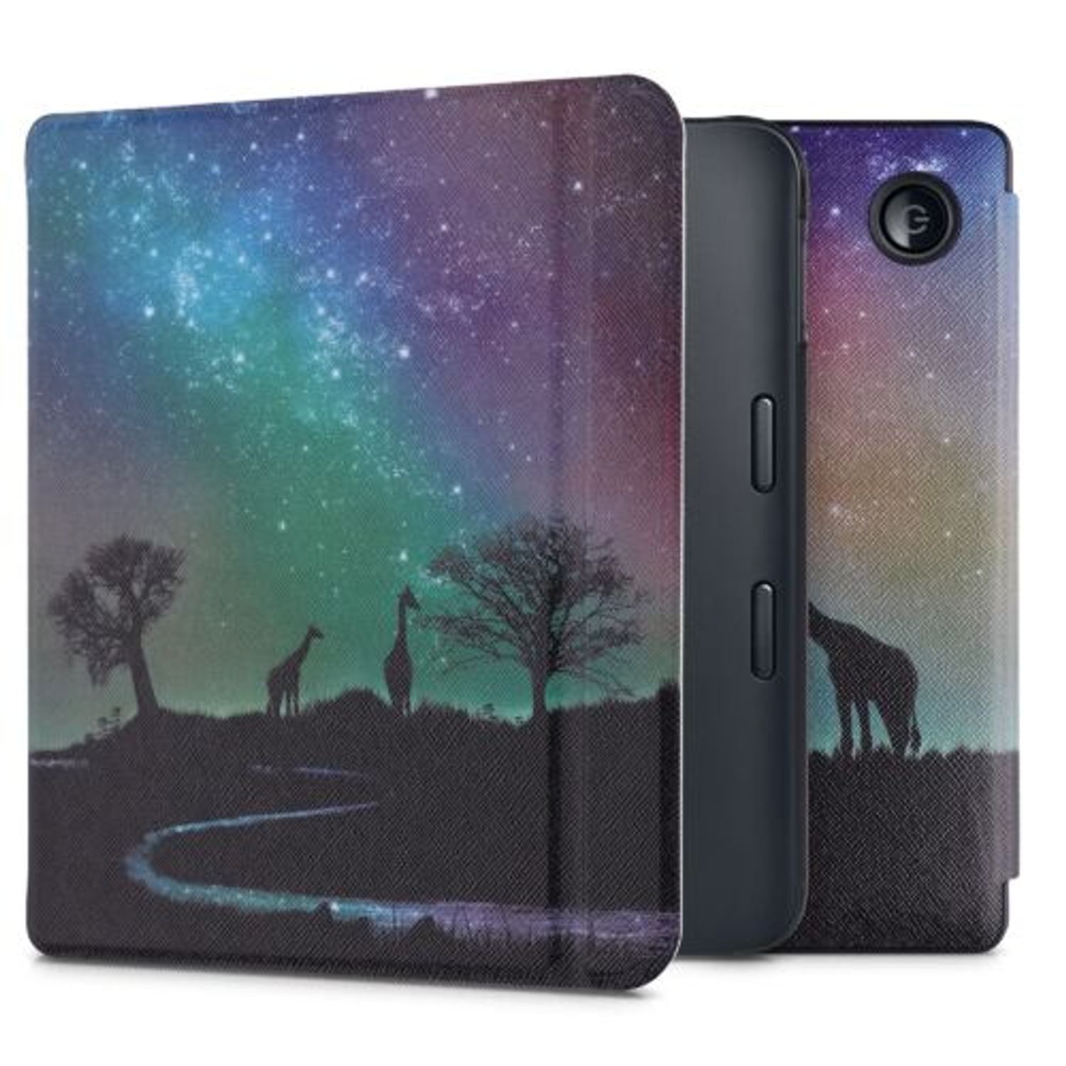 Husa pentru Kobo Libra 2, Piele ecologica, Multicolor, Kwmobile, 56575.06 fotografia produsului