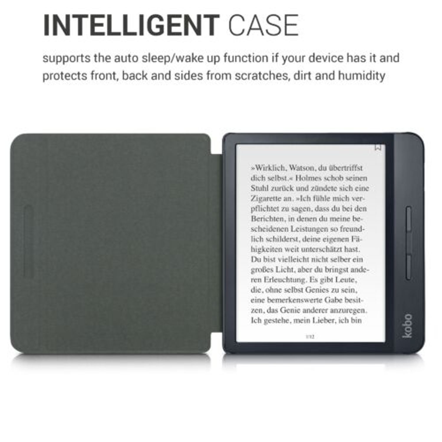 Husa pentru Kobo Libra H2O, Piele ecologica, Multicolor, Kwmobile, 50300.19 fotografia produsului View 5 L