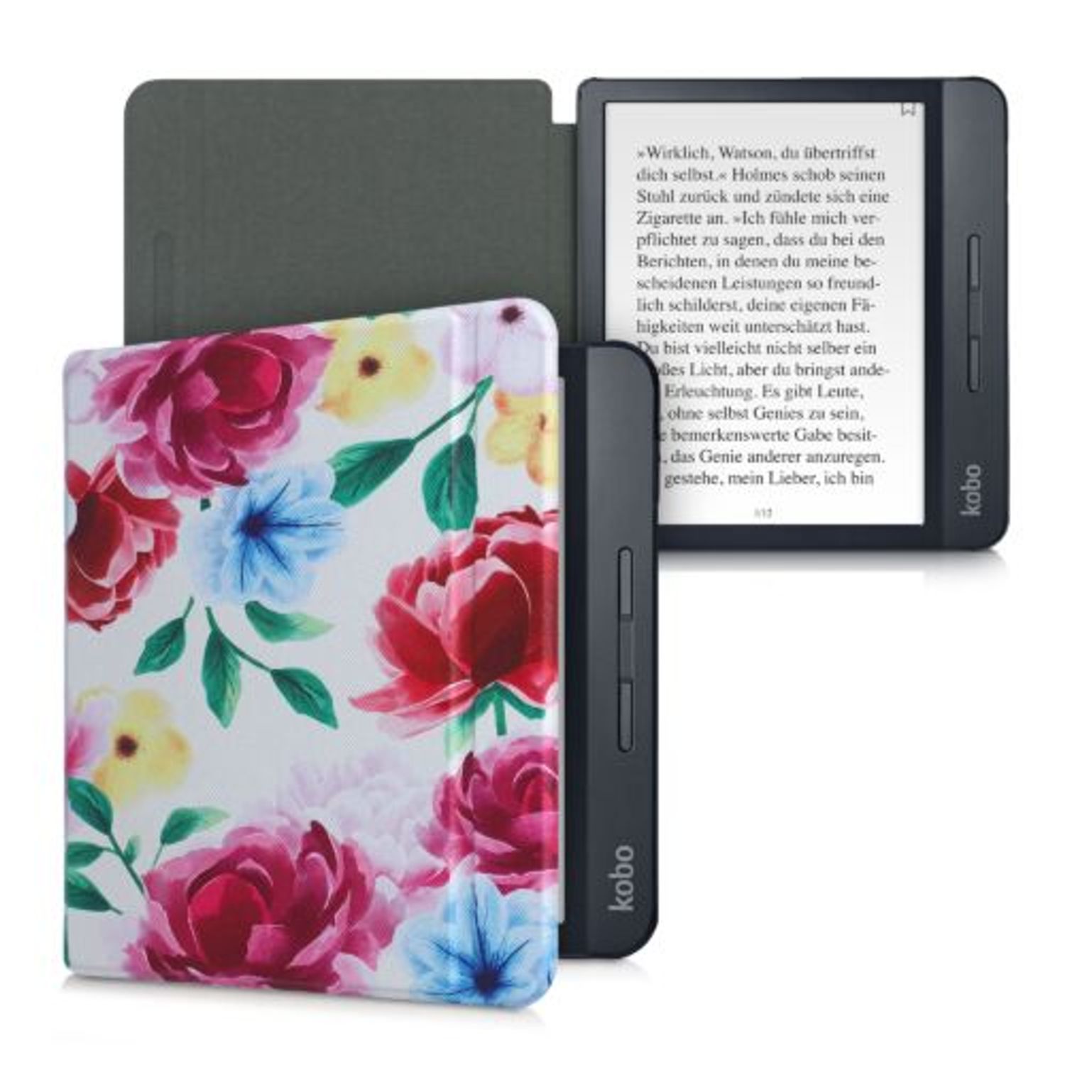 Husa pentru Kobo Libra H2O, Piele ecologica, Multicolor, Kwmobile, 50300.19 fotografia produsului View 2 L