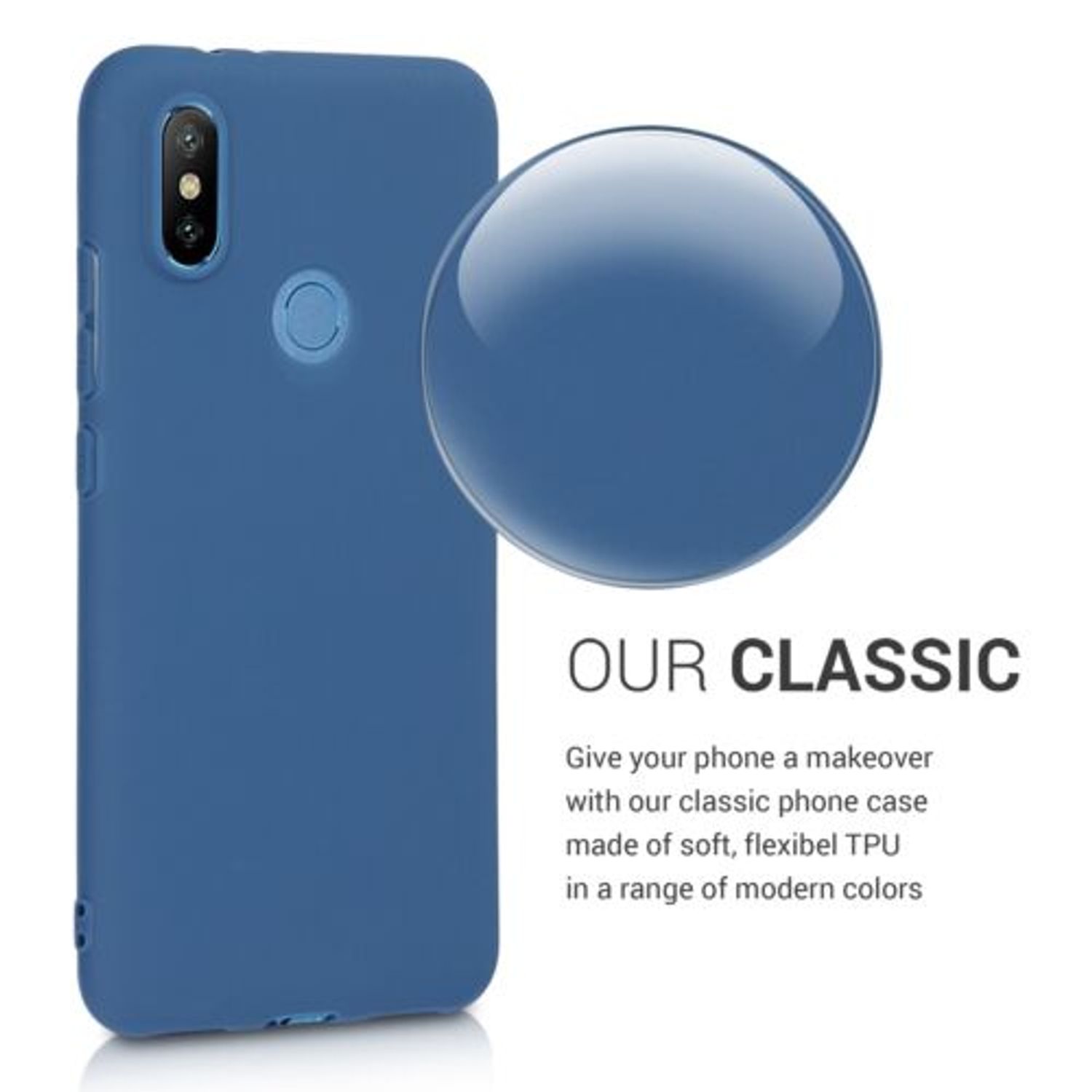Husa pentru Xiaomi Mi A2/Mi 6X, Silicon, Albastru, 45063.116 fotografia produsului View 4 L