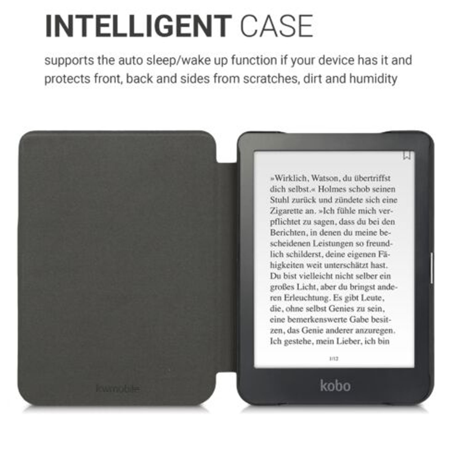 Husa pentru Kobo Clara HD, Piele ecologica, Multicolor, Kwmobile, 45220.32 fotografia produsului View 5 L