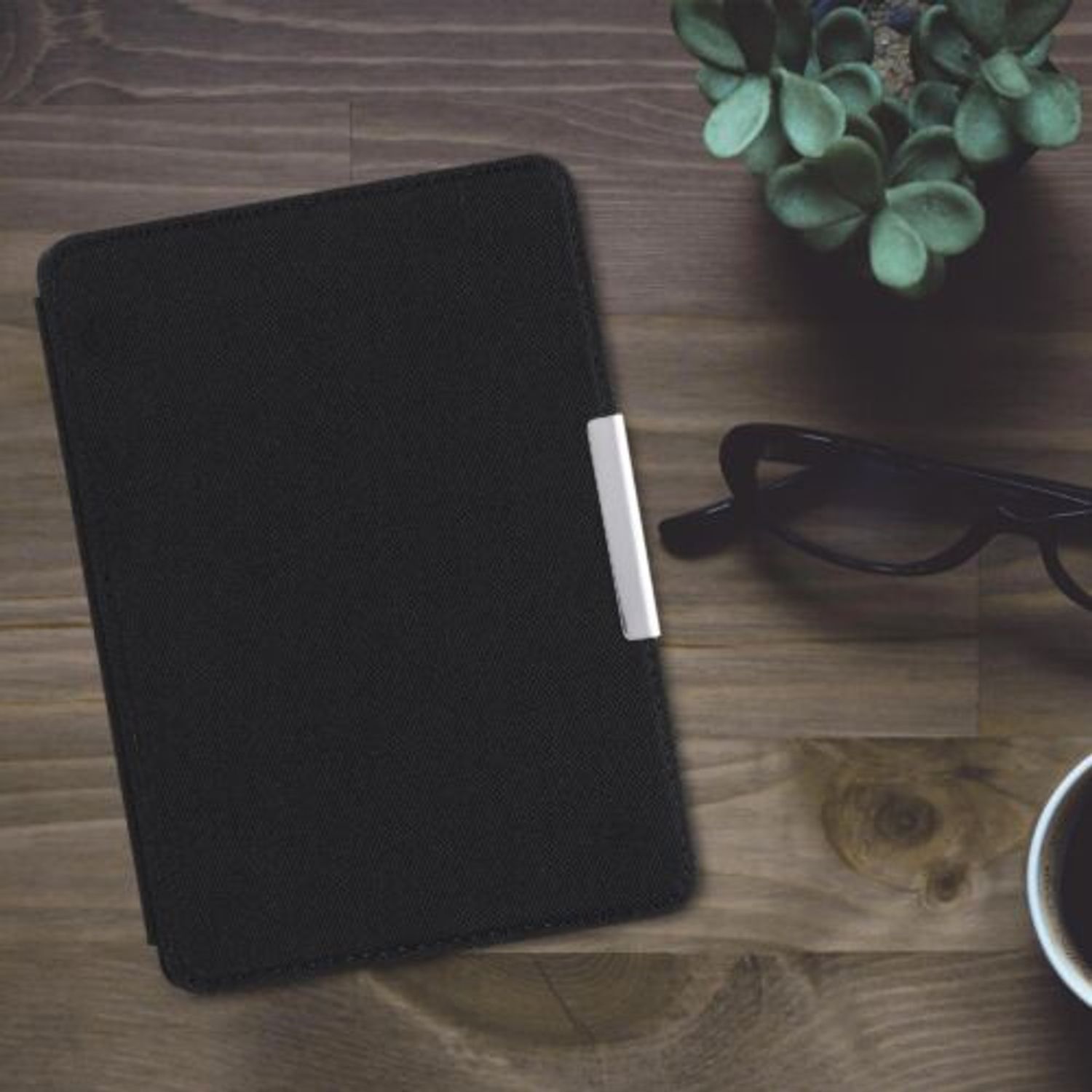 Husa pentru Kindle Paperwhite 7, Textil, Negru, Kwmobile, 49487.01 fotografia produsului View 3 L