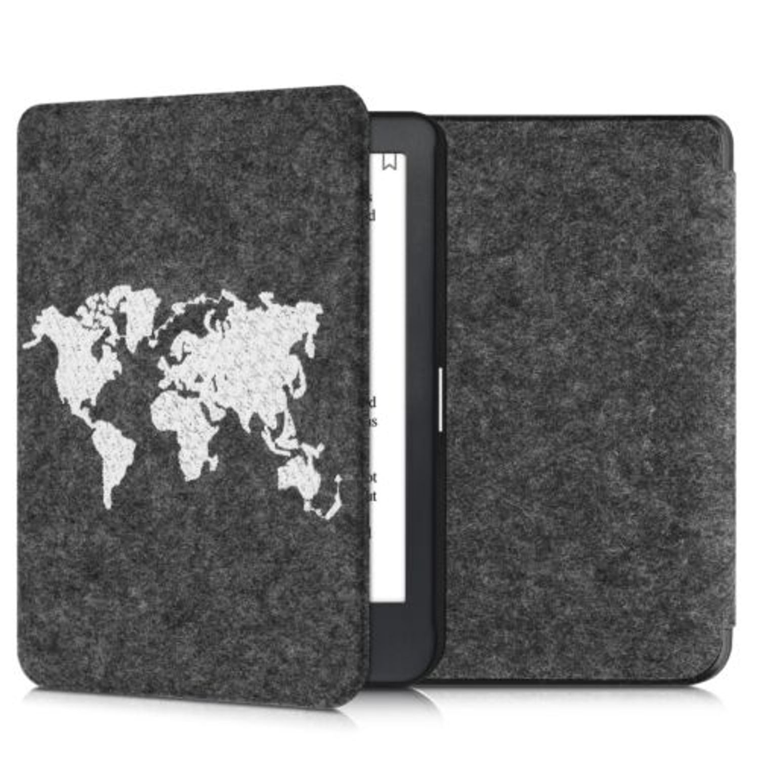 Husa pentru Kobo Clara HD, Textil, Gri, Kwmobile, 56882.01 fotografia produsului