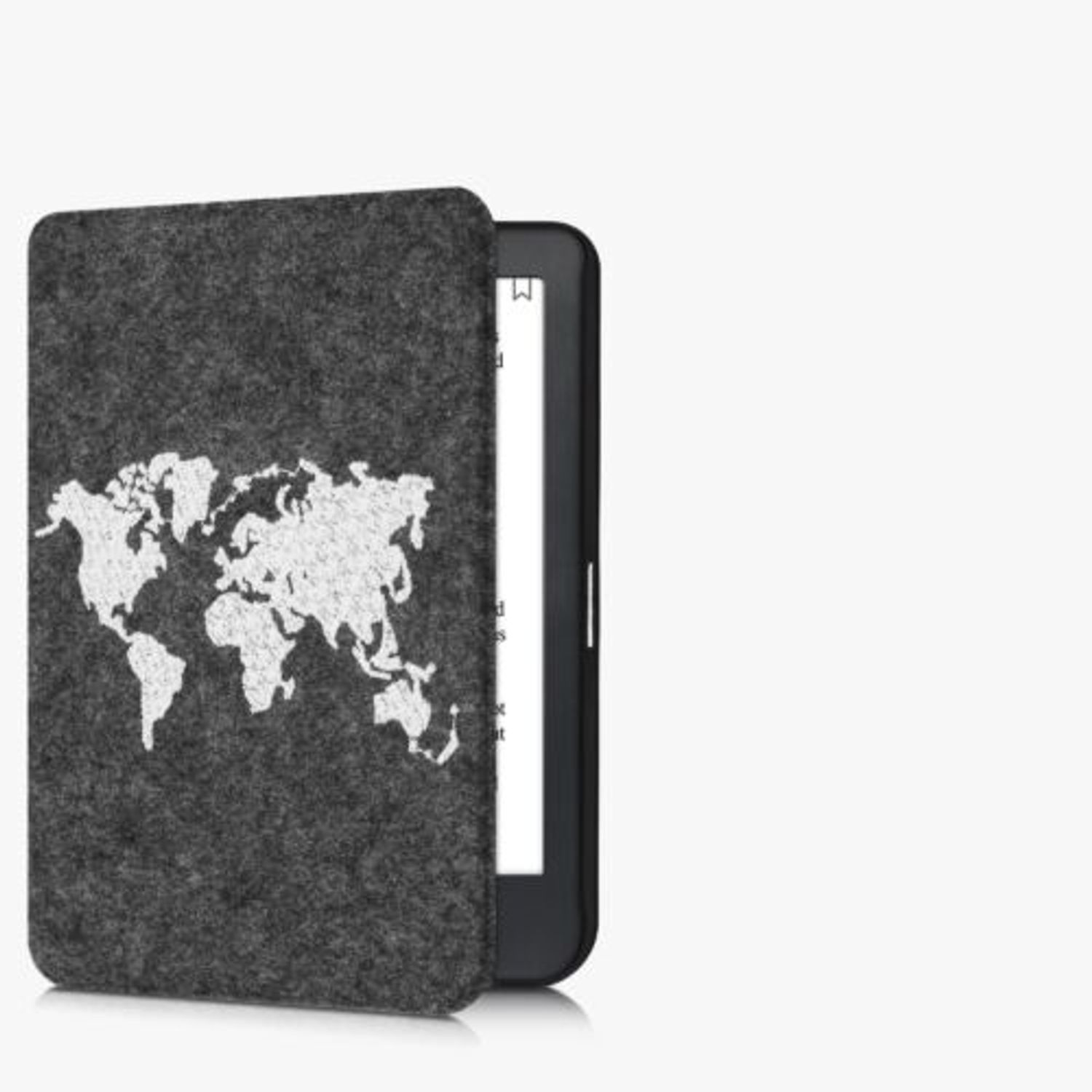 Husa pentru Kobo Clara HD, Textil, Gri, Kwmobile, 56882.01 fotografia produsului View 8 L