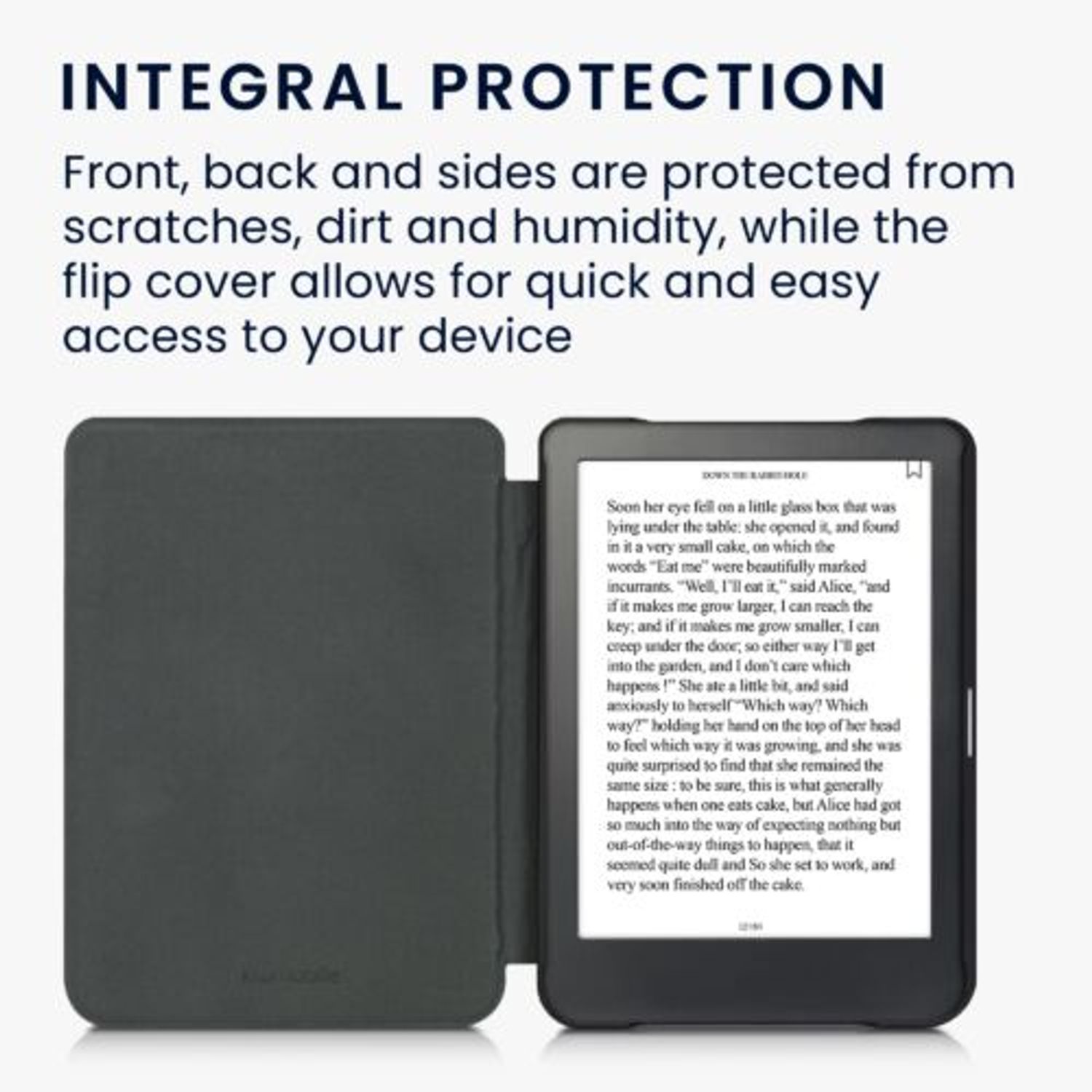 Husa pentru Kobo Clara HD, Textil, Gri, Kwmobile, 56882.01 fotografia produsului View 5 L