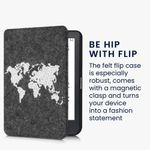 Husa pentru Kobo Clara HD, Textil, Gri, Kwmobile, 56882.01 fotografia produsului View 4 S