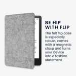 Husa pentru Kindle Paperwhite 11, Textil, Gri, Kwmobile, 56259.25 fotografia produsului View 3 S