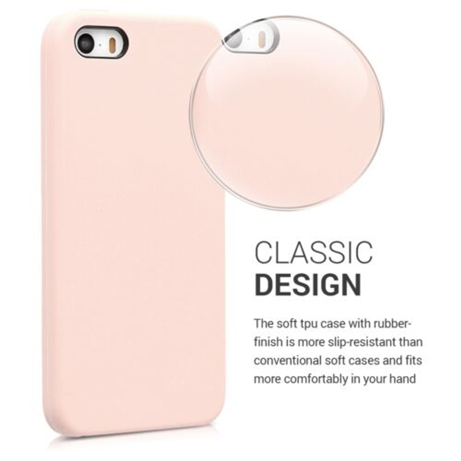 Husa pentru Apple iPhone 5/iPhone 5s/iPhone SE, Silicon, Roz, 42766.10 fotografia produsului View 4 L