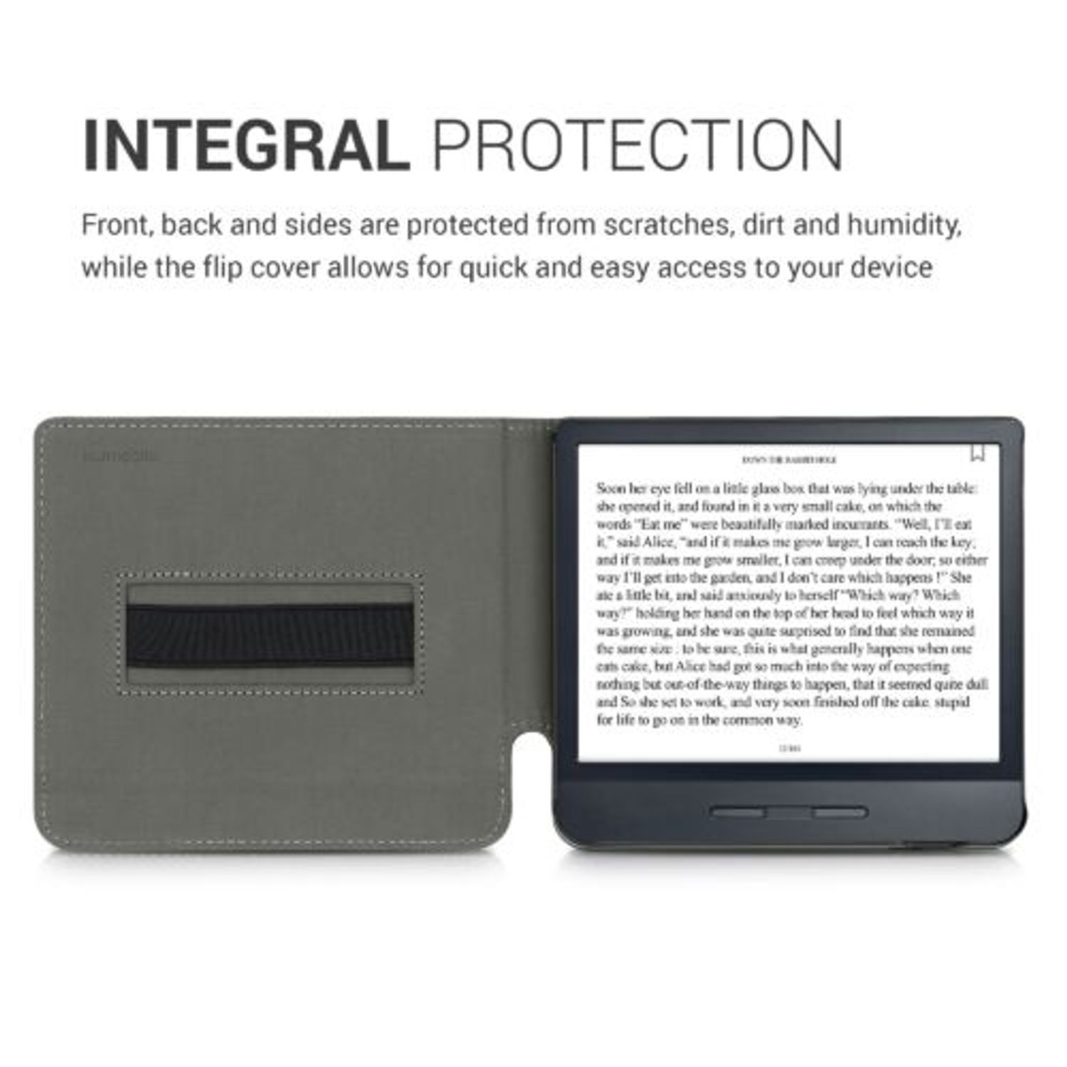 Husa pentru Kobo Libra H2O, Textil, Rosu, Kwmobile, 50301.09 fotografia produsului View 5 L